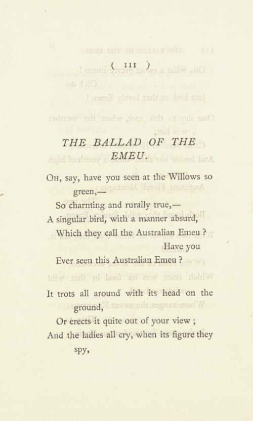 The ballad of the emeu / [F. Bret Harte]