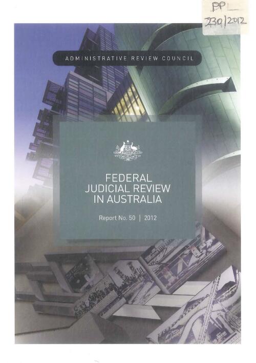 Federal judicial review in Australia / Administrative Review Council