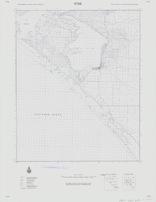 Department of Lands, South Australia 1:100 000 cadastral series : [Map type E5]. 6726 [cartographic material] / issued under the authority of the Minister of Lands ; prepared under the direction of the Surveyor General