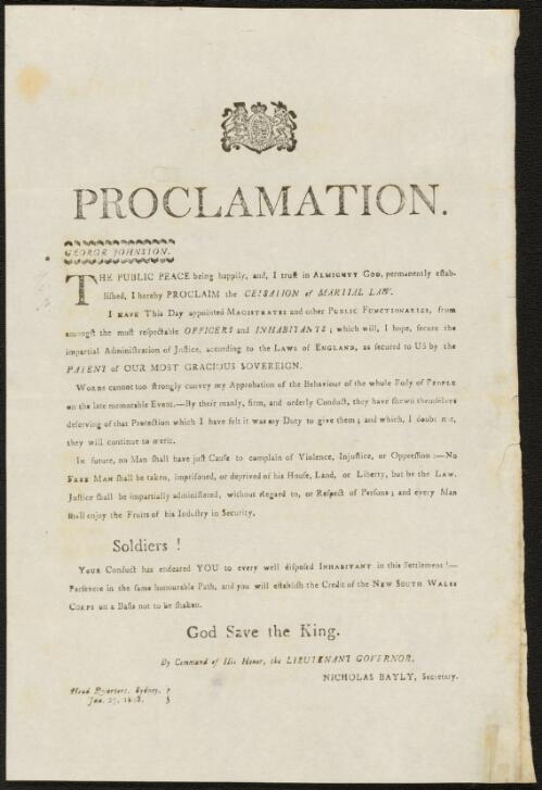 Proclamation / George Johnston