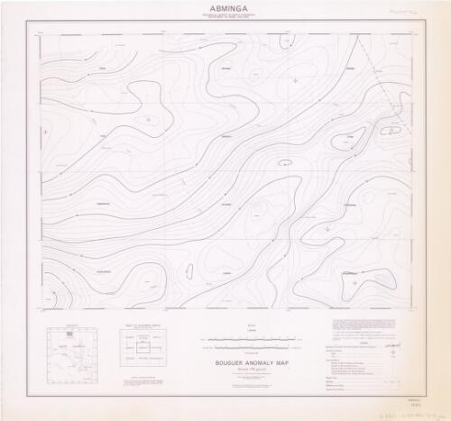 Bouguer anomaly map. Abminga [cartographic material] / compiled by R.A. Gerdes; map preparation by Cartographic Division, S.A. Department of Mines