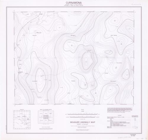 Bouguer anomaly map. Curnamona [cartographic material] / Geological Survey of South Australia, Department of Mines and Energy, Adelaide
