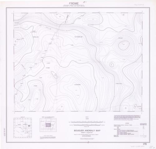 Bouguer anomaly map. Frome [cartographic material] / Geological Survey of South Australia, Department of Mines and Energy, Adelaide