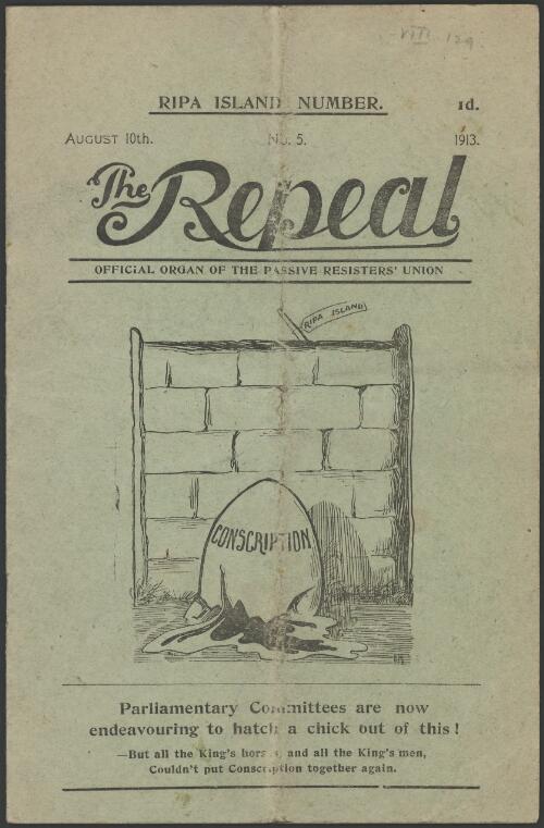 The Repeal : official organ of the Passive Resisters' Union