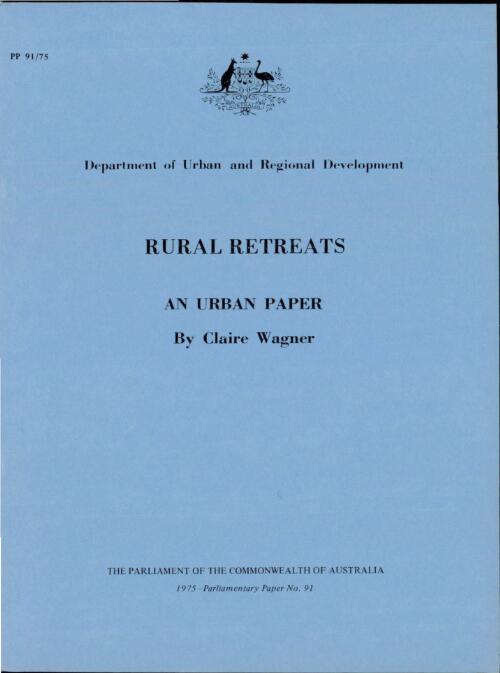 Rural retreats : an urban paper / by Claire Wagner