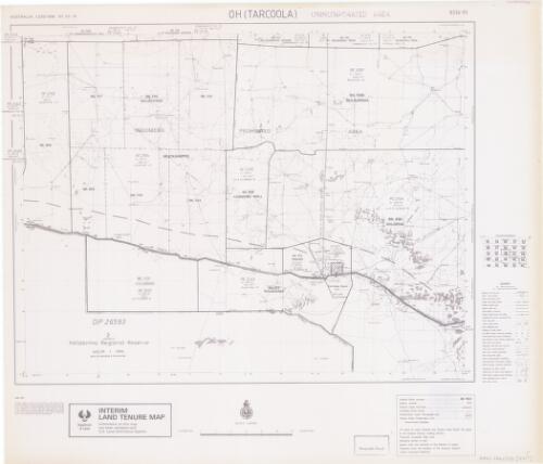 Interim land tenure map. 8336-00, Oh (Tarcoola), unincorporated area [cartographic material] / prepared under the direction of the Surveyor General