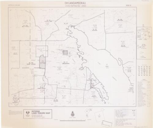 Interim land tenure map. 8338-00, Oh (Andamooka), unincorporated area [cartographic material] / prepared under the direction of the Surveyor General