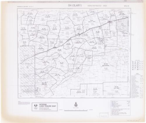 Interim land tenure map. 8354-00, Oh (Olary), unincorporated area [cartographic material] / prepared under the direction of the Surveyor General