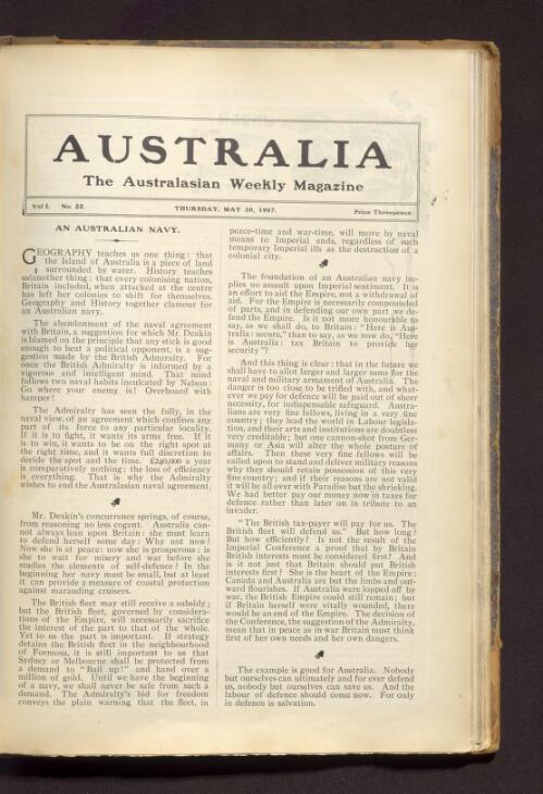 Australia : the Australasian weekly magazine