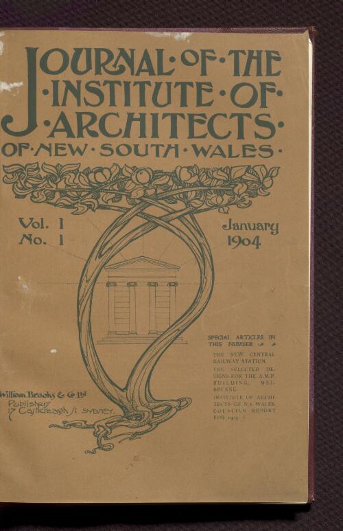 Journal of the Institute of Architects of New South Wales