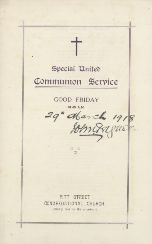 [Church services for days of prayer and intercession in connection with the First World War, 1914-1918  / collected by John Alexander Ferguson]