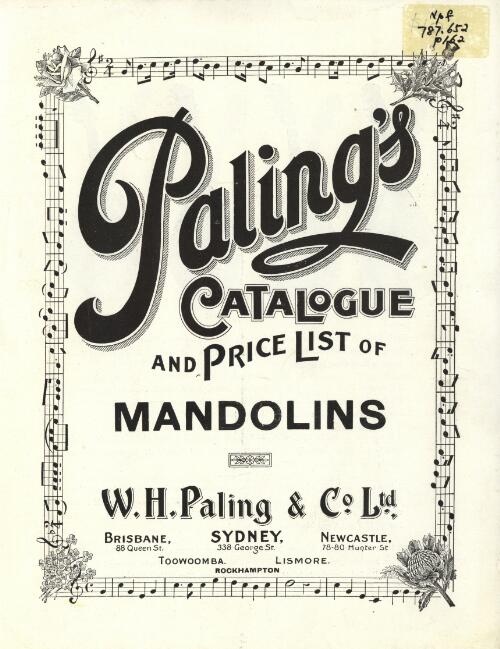 Paling's catalogue and price list of mandolins / W.H. Paling & Co. Ltd