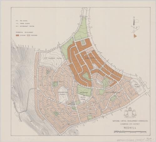 Canberra City District, Red Hill [cartographic material] / National Capital Development Commission