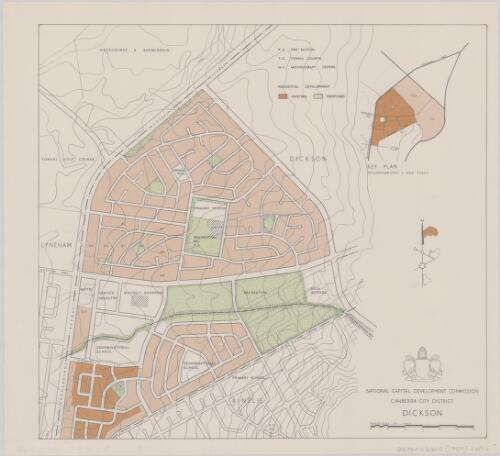 Canberra City District, Dickson [cartographic material] / National Capital Development Commission