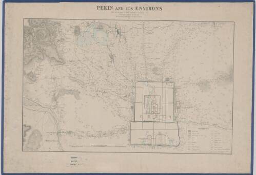 Pekin and its environs / copied from the survey of Colonel Ladyjenski of the Russian Army ; lithographed at the Topl. Dept., War Office ; Col. Sir Henry James. R.E: F.R.S.: M.R.I.A.: &c. Director: 1860