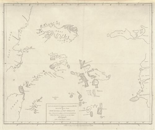 Plan of the islands to the eastward and southward of Banda with part of the adjacent coasts of New-Guinea and New-Holland [cartographic material] : from a Dutch MS. in the possession of the Hon. Archibald Fraser to whom, this plate is inscribed by his most obliged A. Dalrymple
