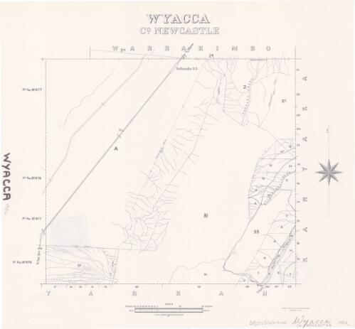 Wyacca, Co. Newcastle [cartographic material] / compiled in the Office of the Surveyor General, Department of Lands