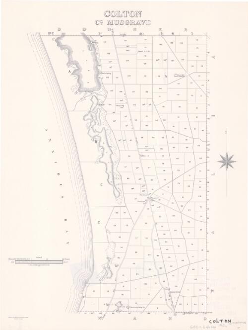 Colton, Co. Musgrave [cartographic material] / compiled in the Office of the Surveyor General, Department of Lands