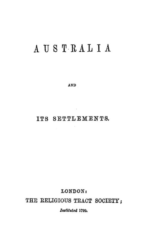 Australia and its settlements