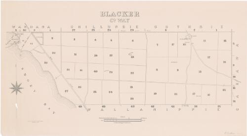 Blacker, Co. Way [cartographic material] / compiled in the Office of the Surveyor General, Department of Lands