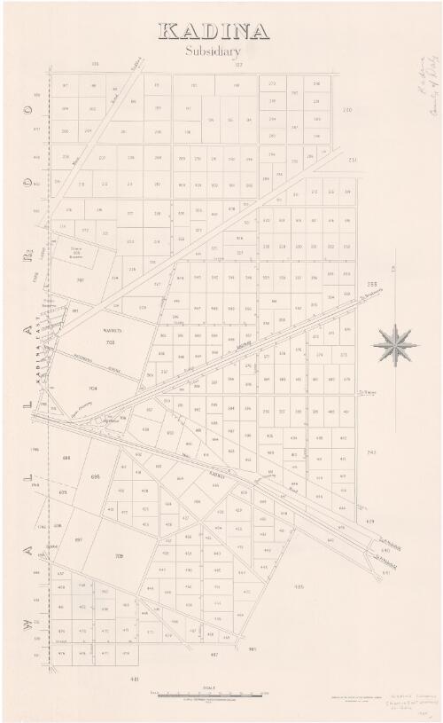 Kadina subsidiary [cartographic material] : [Kadina East environs, County Daly] / compiled in the Office of the Surveyor General, Department of Lands