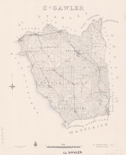 Co. Gawler [cartographic material] / compiled in the Office of the Surveyor General, Department of Lands