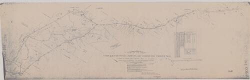 Tracing of part of plan of the road from Queanbeyan via Canberra and Ginninderra towards Yass [cartographic material] : joining the present Great Southern Road at Kirketon : shewing also an alternative line from Queanbeyan to Canberra / transmitted to the Surveyor General with my letter ... of the 16th January, J.B. Haughton, licd. sur