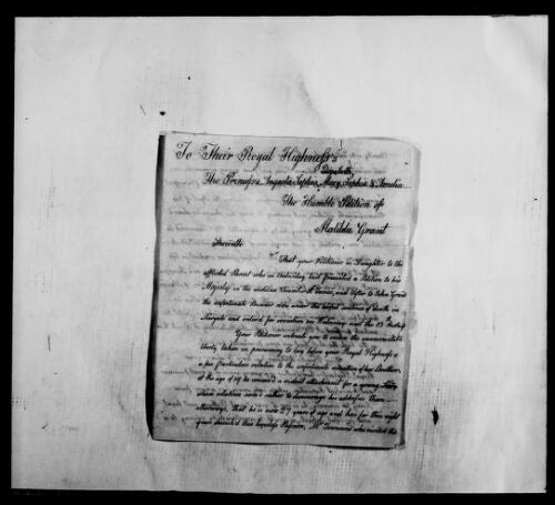 Papers of John Grant (as filmed by the AJCP) [microform] : [M462], 1769-1810 (bulk 1803-1810)