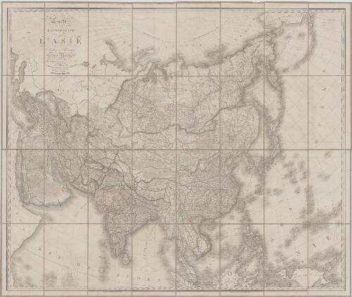 Carte encyprotype de l'Asie / dédiée & présentée au Roi par H. Brué, Géographe de S.M