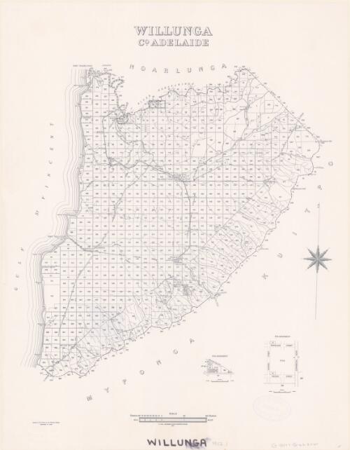 Willunga, Co. Adelaide [cartographic material] / compiled in the Office of the Surveyor General, Department of Lands