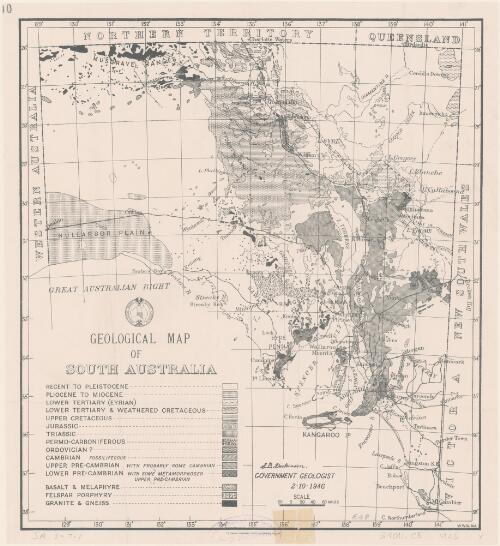 Geological map of South Australia [cartographic material] / Geological Survey of South Australia