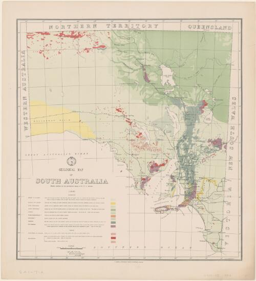 Geological map of South Australia [cartographic material] / Geological Survey of South Australia ; L. Keith Ward, Government Geologist