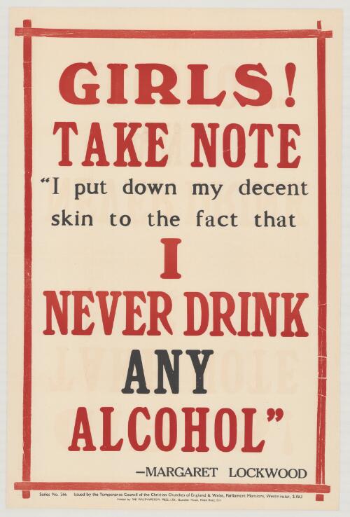 Girls take note! : "I put down my decent skin to the fact I never drink any alcohol" - Margaret Lockwood