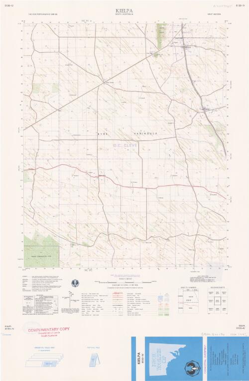 [South Australia] 1:50 000 topographic series, cadastral overprint : [Map type D3]. 6130-IV,. Kielpa [cartographic material] / Department of Lands