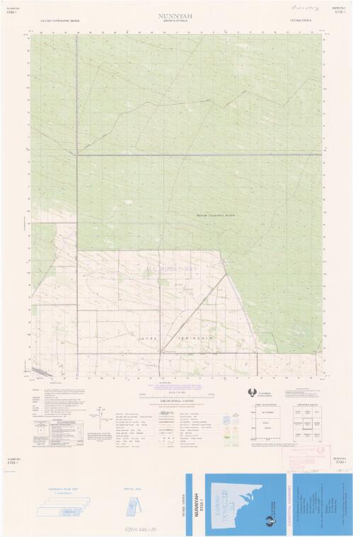 South Australia 1:50 000 topographic series, Cadastral overprint : [Map type D3]. 5733-1,. Nunnyah [cartographic material] / Department of Lands