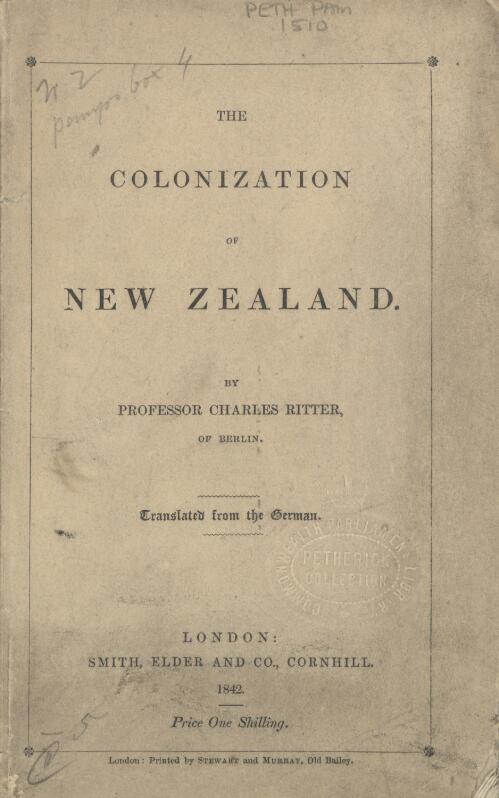 The colonization of New Zealand / by Charles Ritter