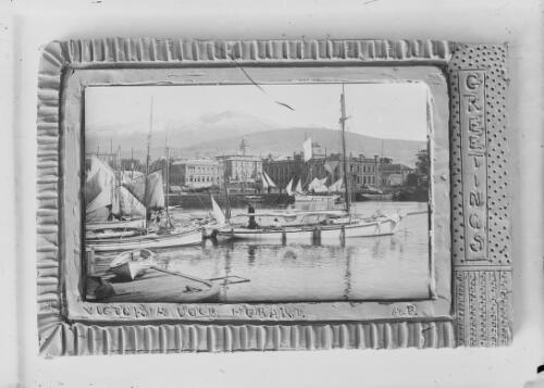 Photograph of a painting of Victoria Dock, Hobart, Tasmania / Harry Baily