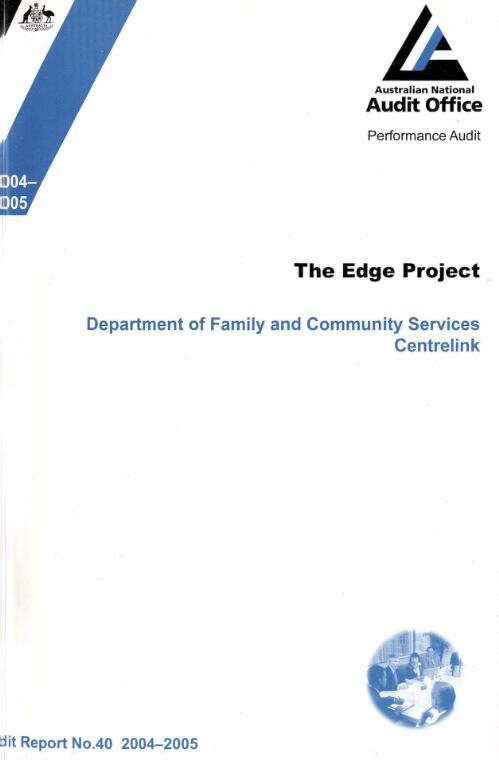 The Edge project : Department of Family and Community Services Centrelink / the Auditor-General