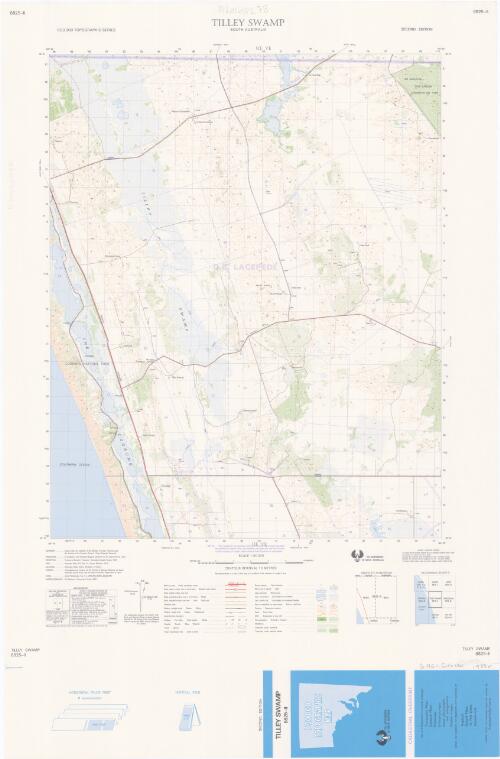 South Australia 1:50 000 topographic series, cadastral overprint : [Map type D3]. 6825-II, Tilley Swamp, South Australia [cartographic material] / issued under the authority of the Minister of Lands. Prepared under the direction of the Surveyor General