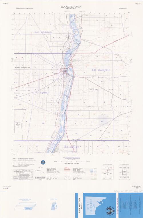 [South Australia] 1:50 000 topographic series, cadastral overprint : [Map type D3]. 6829-III, Blanchetown [cartographic material] / published by authority of the Minister of Lands ; prepared under the direction of the Surveyor General