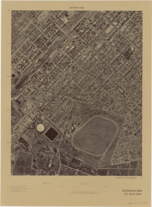 Orthophotomap Hannan 5000. CF 37/12.15W, Locality of Kalgoorlie [cartographic material] / prepared under the direction of the Surveyor General, Department of Lands and Surveys