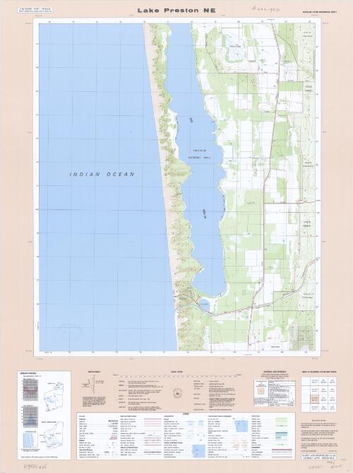 Australia 1:25 000 topographic survey [Western Australia]. 2031-IV NE, Lake Preston NE [cartographic material] / produced under the direction of the Surveyor General, Department of Lands and Surveys
