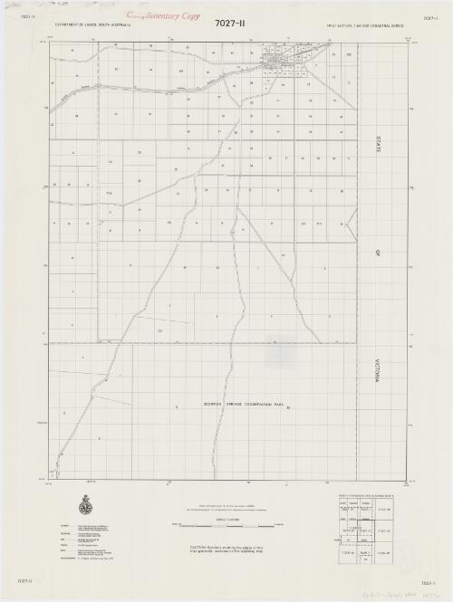[South Australia] 1:50 000 cadastral series : [Map type D5]. 7027-II, [Pinnaroo] [cartographic material] / Department of Lands