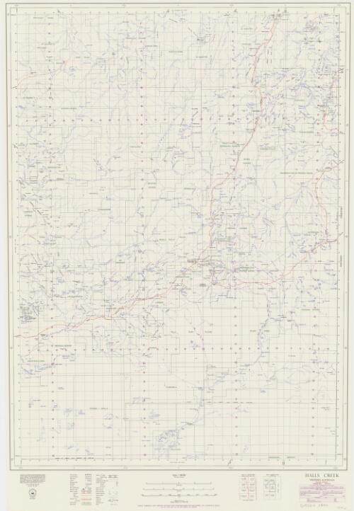 [Western Australia 1:500 000]. SE 52-W, Halls Creek, Western Australia [cartographic material] / cartography by the Mapping Branch, Surveyor General's Division, Department of Lands and Surveys