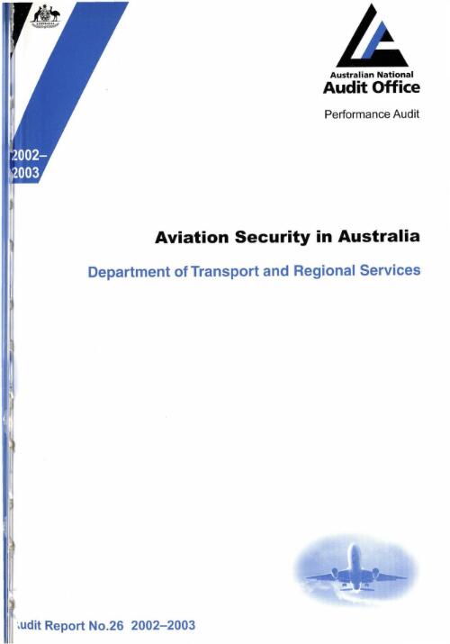 Aviation security in Australia : Department of Transport and Regional Services