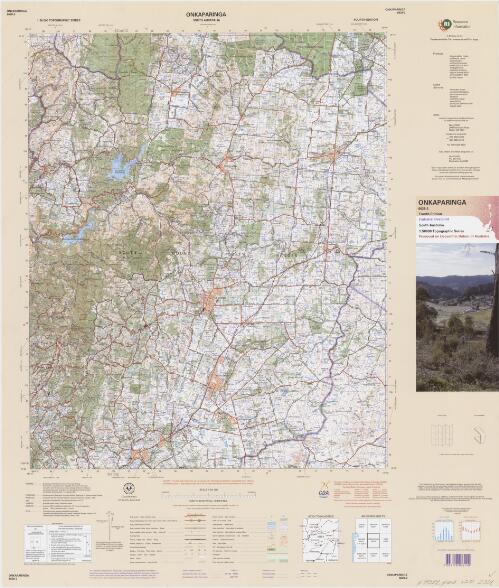 South Australia 1:50 000 topographic series, cadastral overprint : [Map type D3]. 6628-2, Onkaparinga, South Australia [cartographic material] / production, Environmental and Geographic Information Division, Department for Environment and Heritage