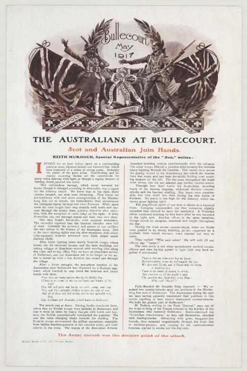 The Australians at Bullecourt : Scot and Australian join hands / Keith Murdoch