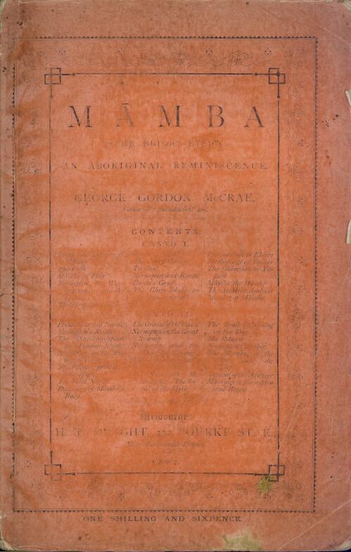 Mamba ("The Bright-eyed") : an Aboriginal reminiscence / by George Gordon McCrae