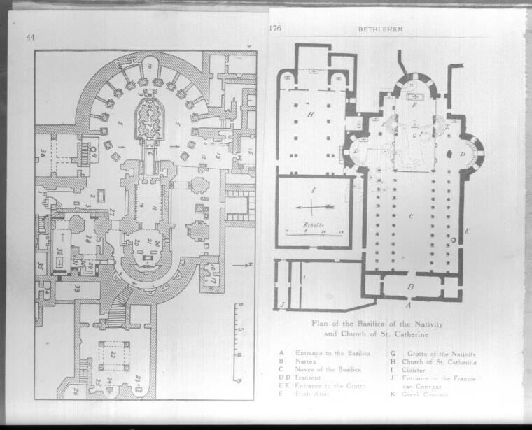 Hurley, Frank, 1885-1962. [Floor plan of the Basilica of the Nativity ...