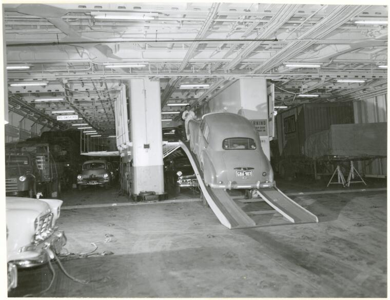 Digital Collections - Pictures - Car deck of the Princess of Tasmania ...